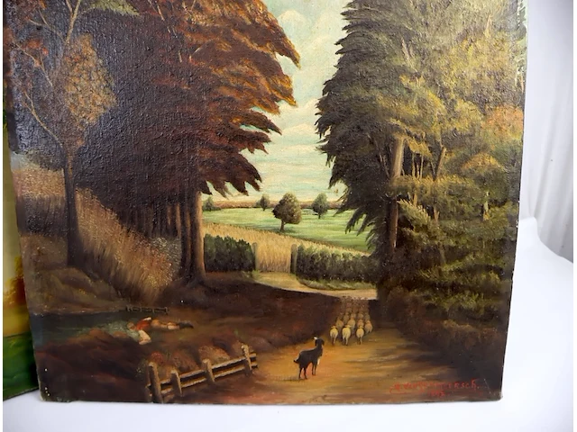Schilderij landschap (x3) - afbeelding 2 van  7