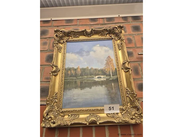 Schilderij olie op doek 42x54cm - afbeelding 1 van  3
