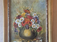 Schilderij olie op doek gesigneerd 50x40cm - afbeelding 1 van  3