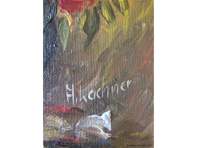 Schilderij olie op doek gesigneerd 50x40cm - afbeelding 3 van  3