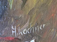 Schilderij olie op doek gesigneerd 50x40cm - afbeelding 3 van  3