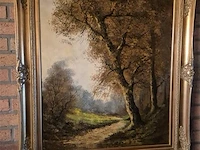 Schilderij olie op doek gesigneerd 76x90cm - afbeelding 1 van  3