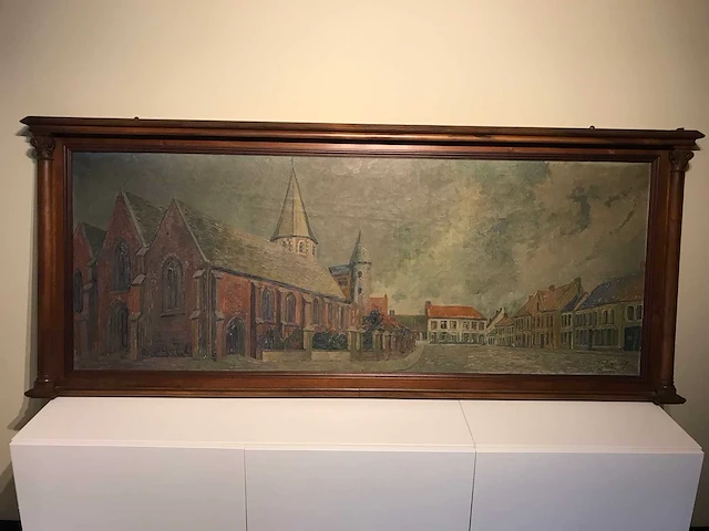 Schilderij oostrozebeke 1927. groot formaat. - afbeelding 10 van  26