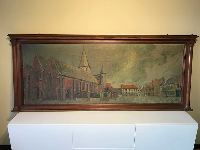 Schilderij oostrozebeke 1927. groot formaat. - afbeelding 22 van  26