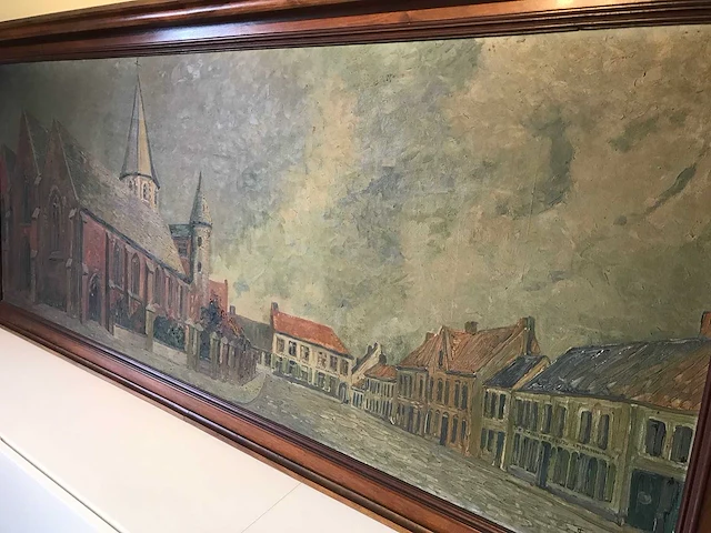 Schilderij oostrozebeke 1927. groot formaat. - afbeelding 24 van  26