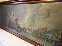 Schilderij oostrozebeke 1927. groot formaat. - afbeelding 24 van  26