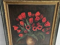 Schilderij op doek 'bloementafereel' - rik leppens -