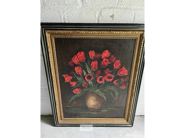 Schilderij op doek 'bloementafereel' - rik leppens - - afbeelding 2 van  5