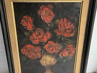 Schilderij op doek 'bloementafereel' rik leppens -