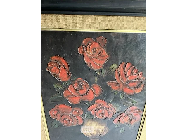 Schilderij op doek 'bloementafereel' rik leppens - - afbeelding 3 van  5