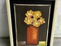 Schilderij op doek 'bloementafereel' rik leppens -
