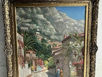 Schilderij op doek 'eze sur mer' - f.autome - - afbeelding 3 van  7