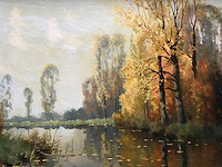 Schilderij op doek. gesigneerd linksonder. - afbeelding 2 van  4