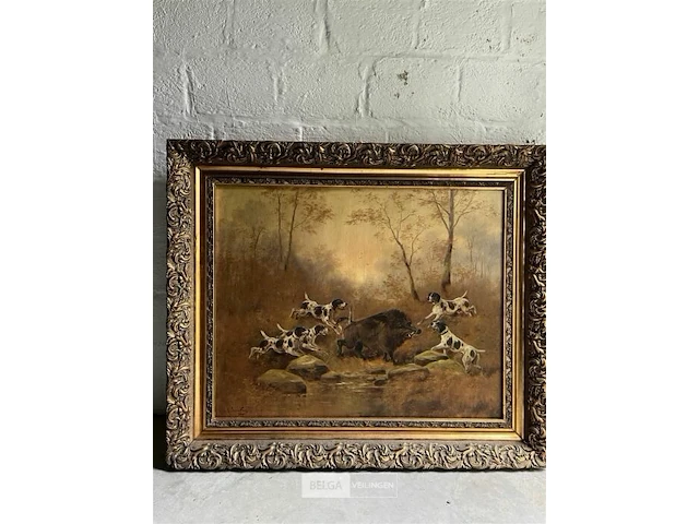 Schilderij op doek 'jachtafereel' - paul schouten - - afbeelding 1 van  7