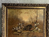 Schilderij op doek 'jachtafereel' - paul schouten -