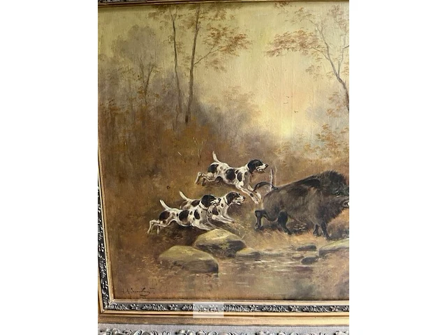 Schilderij op doek 'jachtafereel' - paul schouten - - afbeelding 3 van  7