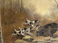 Schilderij op doek 'jachtafereel' - paul schouten - - afbeelding 3 van  7