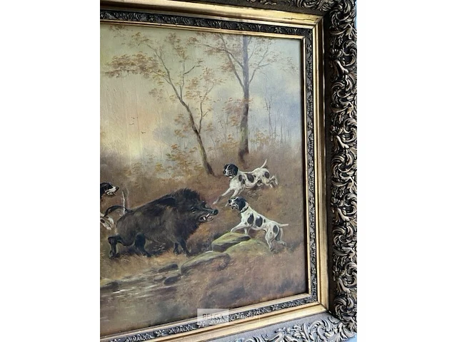 Schilderij op doek 'jachtafereel' - paul schouten - - afbeelding 4 van  7