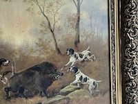 Schilderij op doek 'jachtafereel' - paul schouten - - afbeelding 4 van  7