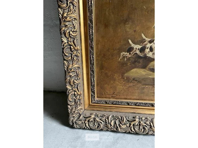 Schilderij op doek 'jachtafereel' - paul schouten - - afbeelding 6 van  7