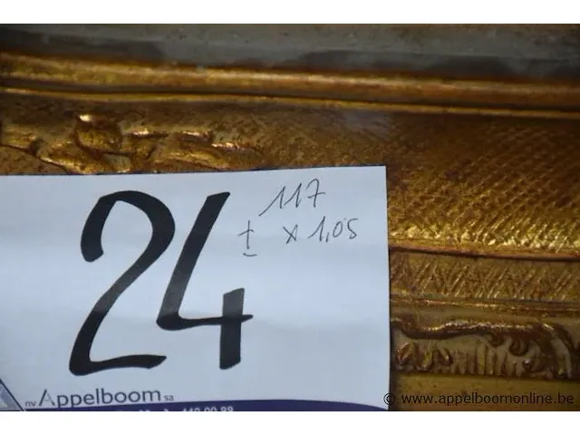 Schilderij op doek voorstellende stilleven, getekend, afm plm 117cmx1,05m - afbeelding 3 van  3
