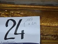 Schilderij op doek voorstellende stilleven, getekend, afm plm 117cmx1,05m - afbeelding 3 van  3