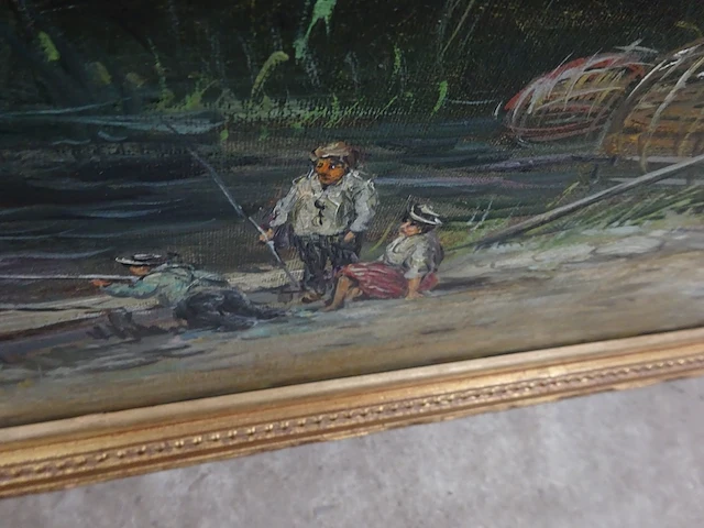 Schilderij op paneel de watermolen 95/78 cm - afbeelding 2 van  3