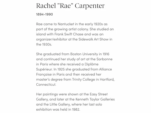 Schilderij rachel rae carpenter. museum nantucket. gesigneerd. - afbeelding 28 van  36