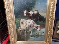 Schilderij schouten koeien 80cm x 60cm - afbeelding 1 van  3