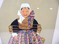Schilderij traditionele klederdracht (x3) - afbeelding 2 van  5