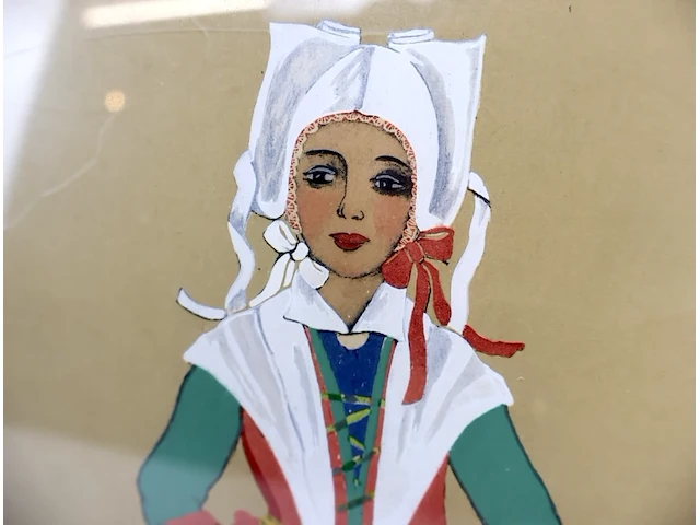 Schilderij traditionele klederdracht (x3) - afbeelding 4 van  5