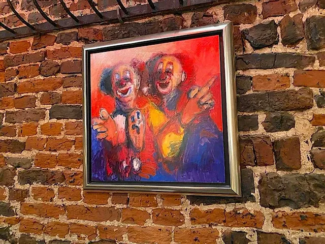 Schilderij twee clowntjes - mart seijkens - afbeelding 4 van  6