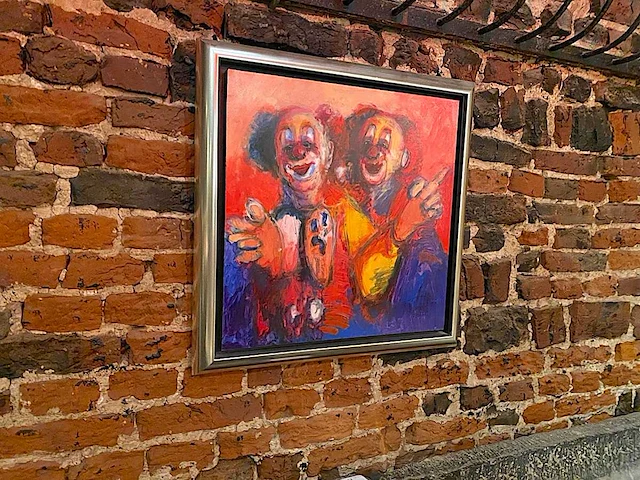 Schilderij twee clowntjes - mart seijkens - afbeelding 3 van  6