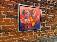 Schilderij twee clowntjes - mart seijkens - afbeelding 3 van  6