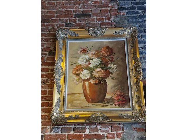 Schilderij 'vaas met bloemen' - afbeelding 1 van  3