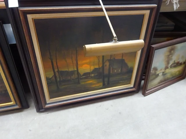 Schilderij verleye 90cmx 85cm met verlichting - afbeelding 1 van  3