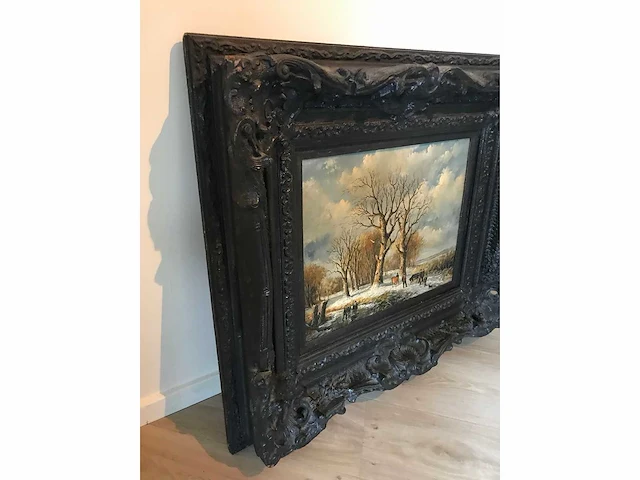 Schilderij winterlandschap. 1800-1900 - afbeelding 6 van  22