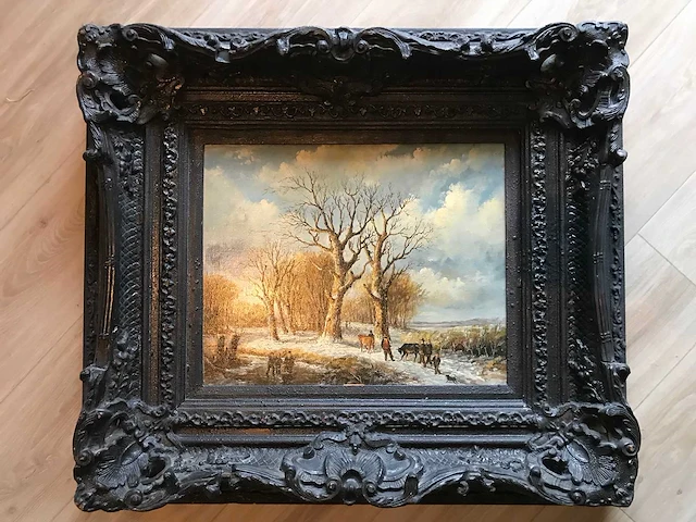 Schilderij winterlandschap. 1800-1900 - afbeelding 14 van  22