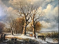 Schilderij winterlandschap. 1800-1900 - afbeelding 17 van  22