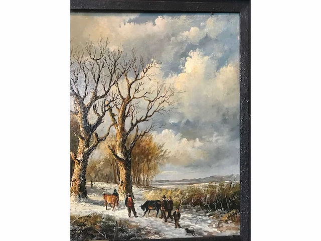 Schilderij winterlandschap. 1800-1900 - afbeelding 19 van  22