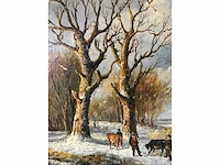 Schilderij winterlandschap. 1800-1900 - afbeelding 20 van  22