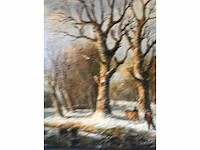 Schilderij winterlandschap. 1800-1900 - afbeelding 21 van  22