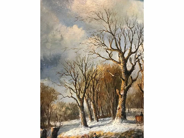 Schilderij winterlandschap. 1800-1900 - afbeelding 22 van  22