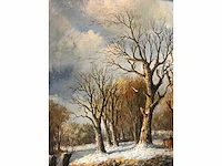 Schilderij winterlandschap. 1800-1900 - afbeelding 22 van  22