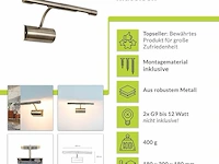Schilderijlamp van metaal in brons 2xg9 b: 30c - afbeelding 3 van  3
