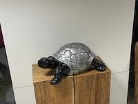 Schildpad h30cm x l70cm zilver/zwart - afbeelding 1 van  2