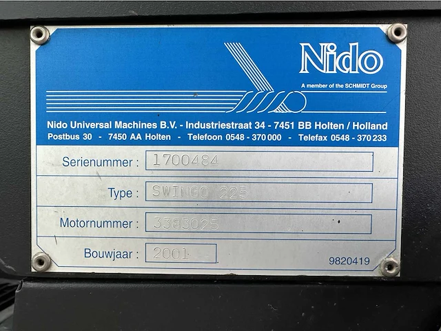 Schmidt - 2001 - swingo 225 - zelfrijdende veegmachine - afbeelding 50 van  54