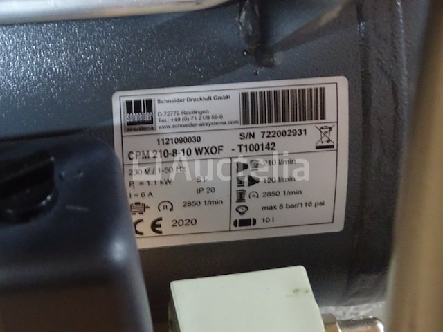 Schneider cpm 210-8-10 wxof professionele compressor - winkelwaarde €641 - afbeelding 6 van  9