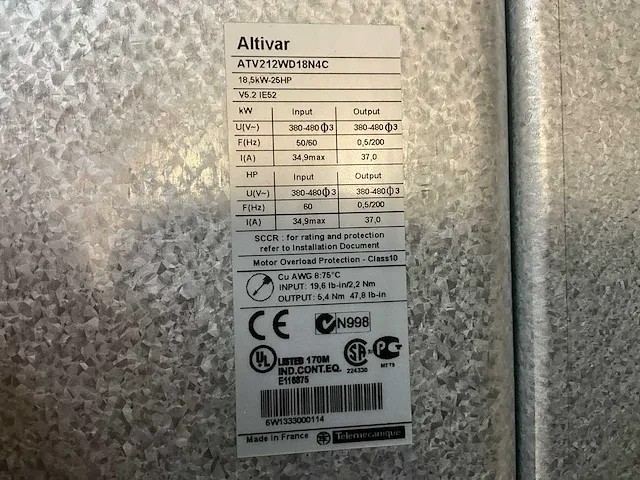 Schneider electric altivar atv212wd18n4c frequentieregelaar - afbeelding 5 van  5