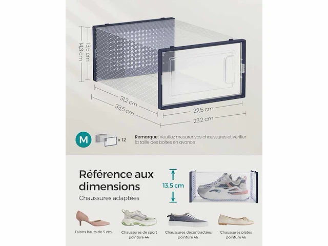 Schoenendozen - helder & carbon blauw (x126) - afbeelding 4 van  8